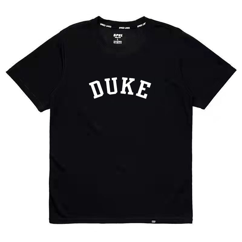North American NCAA Duke University Quick-Drying Moisture-Drying Perspiration กีฬาเสื้อยืด 2022 ฟิตเ