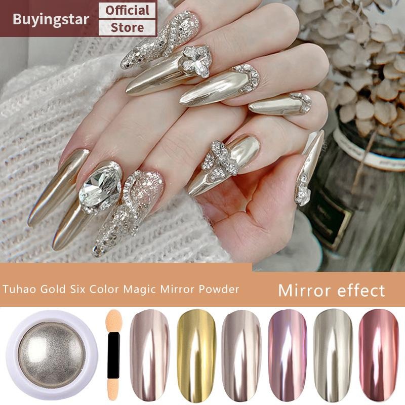 Zcx 1 กล่อง 0.3g Magic กระจกเลื่อม Rose Gold Glitter Shining เล็บ Multicolor เล็บ Paing ตกแต่งอุปกรณ์เสริม DIY VO