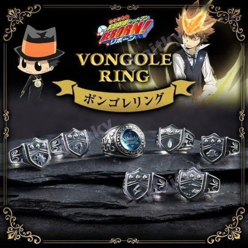 Waitky Family แหวนครูแหวนสไตล์โบราณรุ่นอนุสรณ์ Vongola รอบแหวนแหวนแฟชั่นส่วนบุคคลอุปกรณ์เสริมจับคู่ 