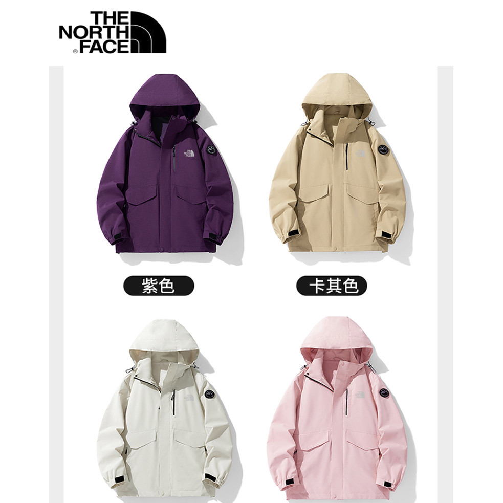 The North Face Athleisure Fall เสื้อแจ็คเก็ตผู้ชายสีทึบเสื้อแจ็คเก็ตมีฮู้ดเดินป่าเดินป่าปีนเขา