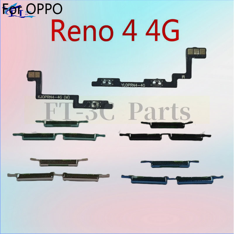 สําหรับ Reno4 Reno 4 4G CPH2113 ปุ่มด้านข้างเปิดปุ่มด้านข้าง flex Cable อะไหล่