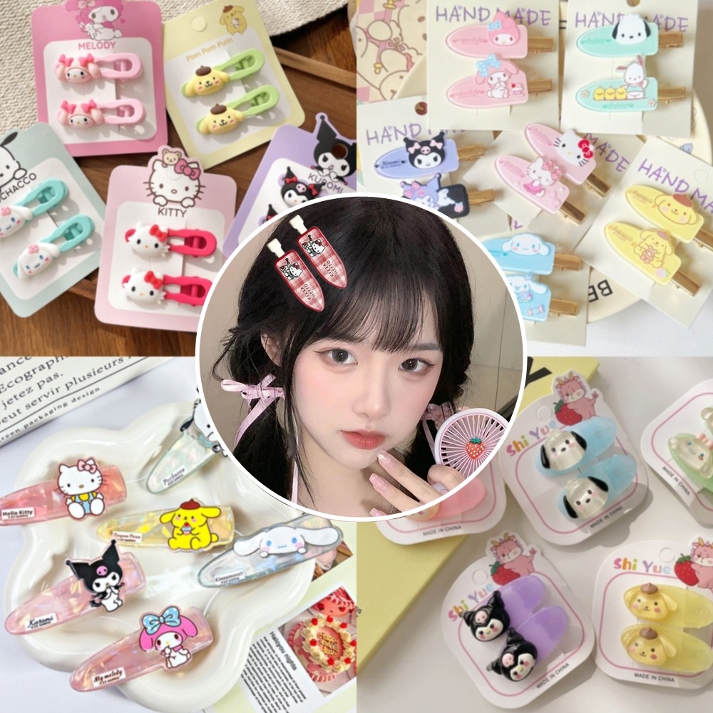 SANRIO ซานริโอ กิ๊บติดผมคลิปไร้รอยต่อน่ารักหวานการ์ตูนหน้าม้ากิ๊บหักเครื่องประดับผม