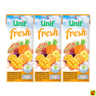 ยูนิฟ เฟรช ทรอปิคอล ฟรุ๊ต 250 มล. x 3 ชิ้น
