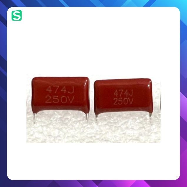 [ 10 ชิ้น ] ใหม่ CBB 0.47UF 474J 250V 16MM CAPACITOR