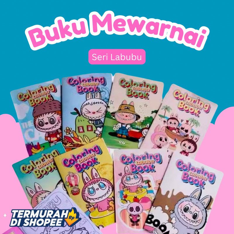 ของเล่นเพื่อการศึกษา COLORING BOOK LABUBU BOY GIRL MIXUE / Character Childrens COLORING BOOK