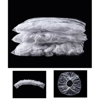 100 ชิ้นโปร่งใส Cling ฟิล์มฝาครอบอาหารหมวกอาบน้ํา Strip รูปฝาครอบพลาสติกหมวก