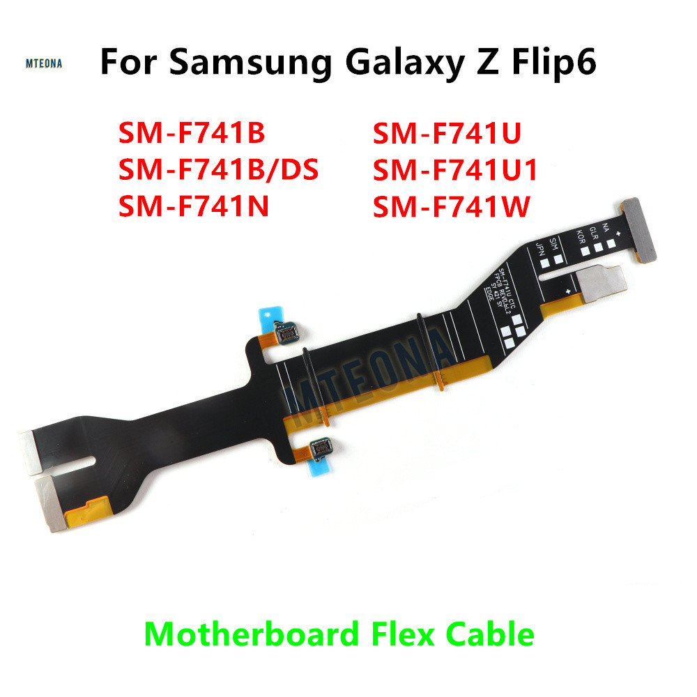 เมนบอร์ด Flex สําหรับ Samsung Galaxy Z Flip6 F741 SM-F741U F741B เมนบอร์ด Dock Connector บอร์ดหลักใช