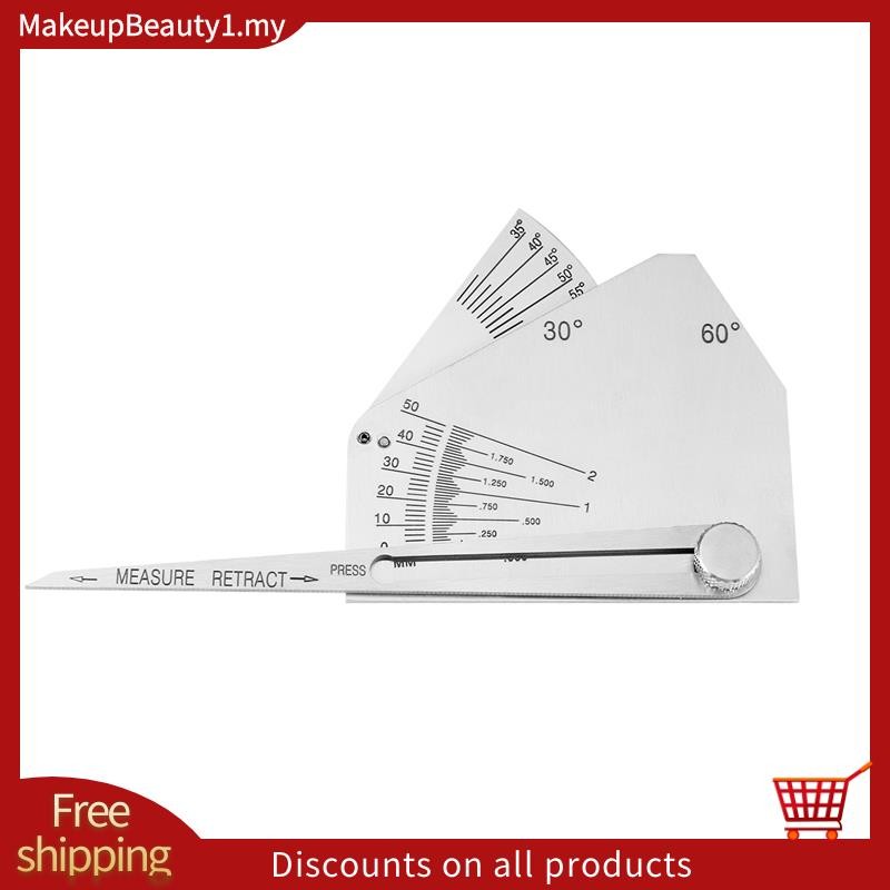 Skew-T Fillet Weld Gauge Gage ตรวจสอบมุมสมาชิกแนวตั้ง Weld Acute-Side Obtuse การตรวจสอบการเชื่อมด้าน