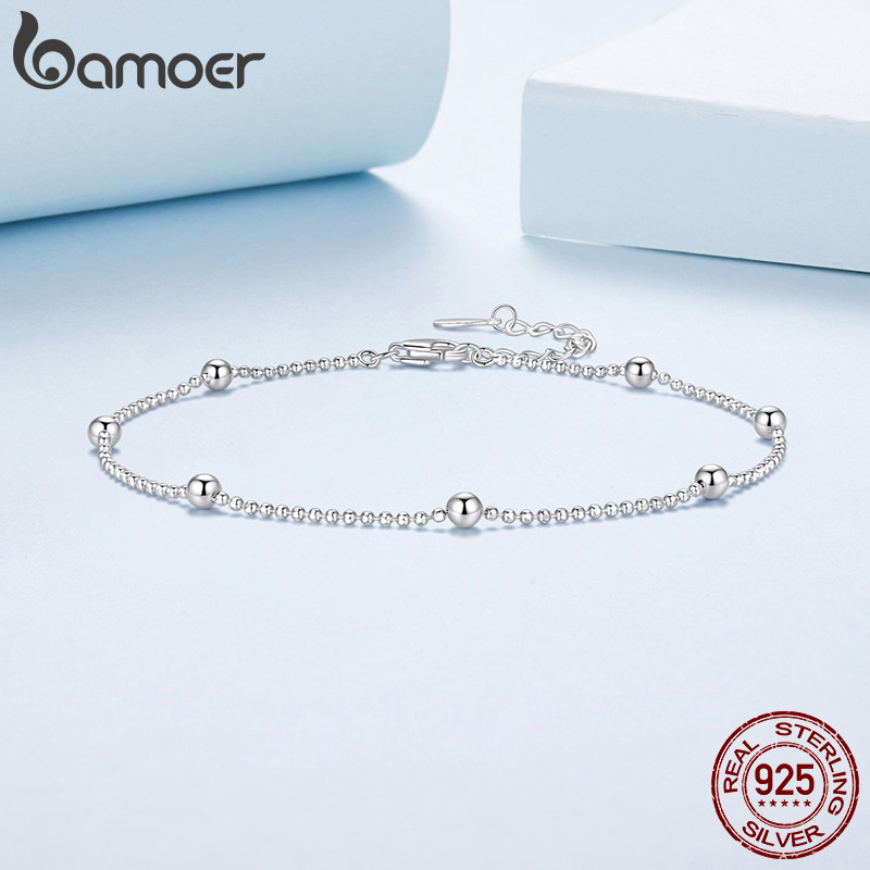 Bamoer خلخال فضة 925 بالخرز — صورة 5