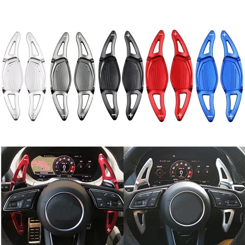2x พวงมาลัย Paddle Shift รถ Shift Paddle Shift Extension อลูมิเนียมสําหรับ Audi RS3 RS4 RS5 2017 201