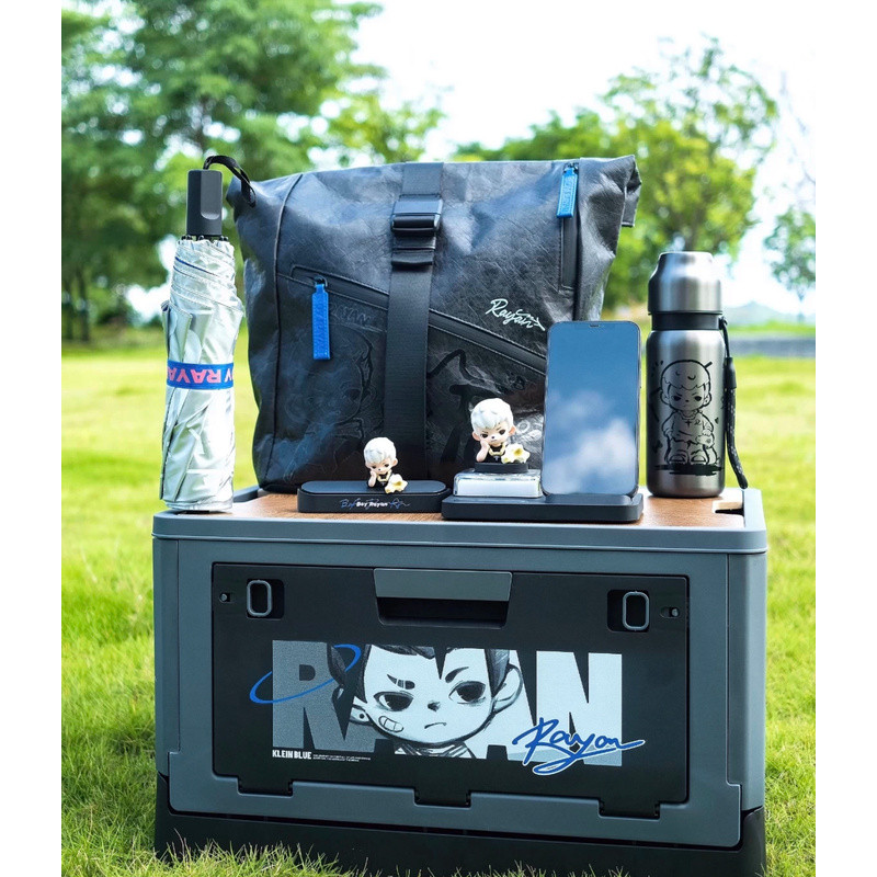 Rayan Blue Fantasy Series สินค้าที่จอดรถป้าย Thermos ถ้วยกล่องเก็บหมวกถังกระเป๋าเป้สะพายหลังพร้อมสต็