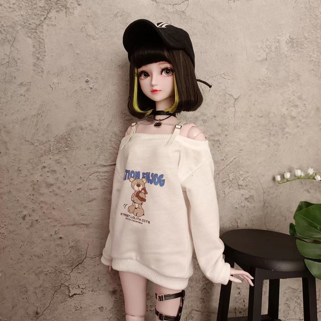 ตุ๊กตา BJD แฟชั่นปิดไหล่ hoodie ตุ๊กตาลําลองแขนยาว 1/4, 1/3, Ye Luoli