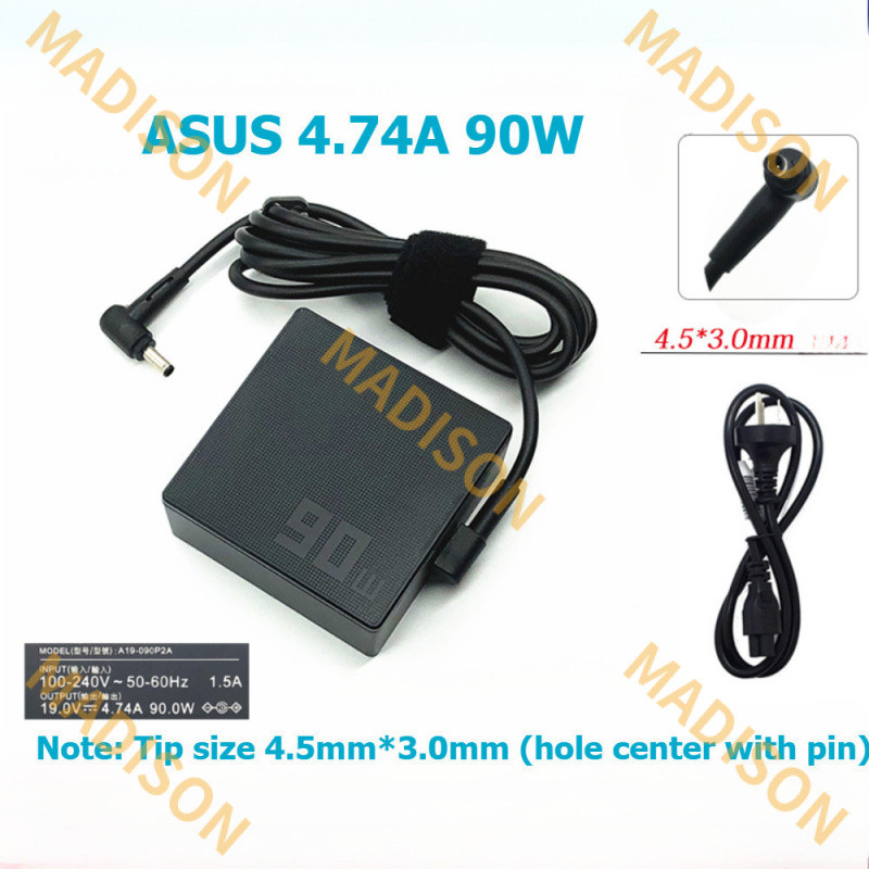 Original Asus 90W 19V 4.74A อะแดปเตอร์เครื่องชาร์จไฟ AC สําหรับ UX560U Q534UX UX530UX UX51V Q524UQ B