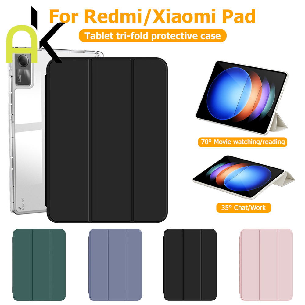 AK เคส ฝาพับ​ เคสเสี่ยวมี่ แพด SE Case มีช่องปากกา เคส สําหรับ Xiaomi Pad 7 6 5 2 Redmi Pad SE 8.7 Pad Pro 12.1
