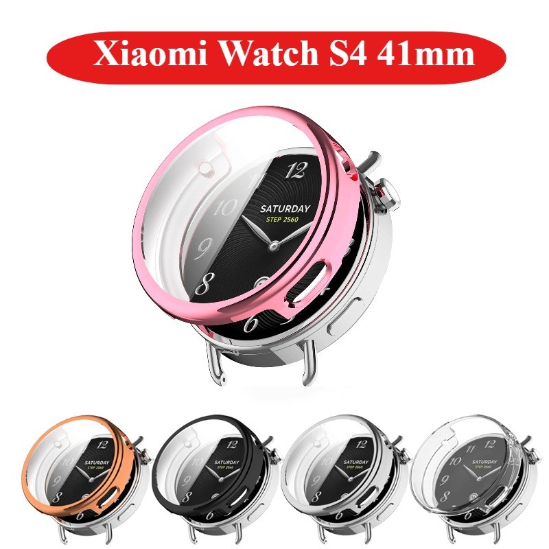 เคสป้องกันเต็มรูปแบบสําหรับนาฬิกา Xiaomi S4 41 มม.อุปกรณ์เสริมนาฬิกาอัจฉริยะกรณีกรอบ Xiaomi นาฬิกา S4 Soft TPU All-Around ป้องกันหน้าจอ