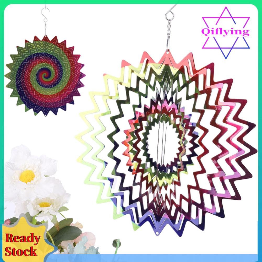 3D Mandala Wind Spinner โลหะแขวน Wind Spinner ตกแต่งสําหรับในร่มกลางแจ้ง