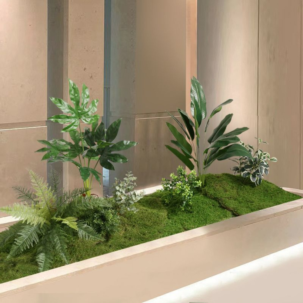 พืชประดิษฐ์กลางแจ้ง, Faux Greenery & ดอกไม้ปลอมพลาสติก Bushes ใบก้าน UV ทนสําหรับในร่มนอก Porch Garden Patio ด้านหน้า Porch หน้าต่างกล่อง Shop งานแต่งงาน Deco - รูปที่ 6