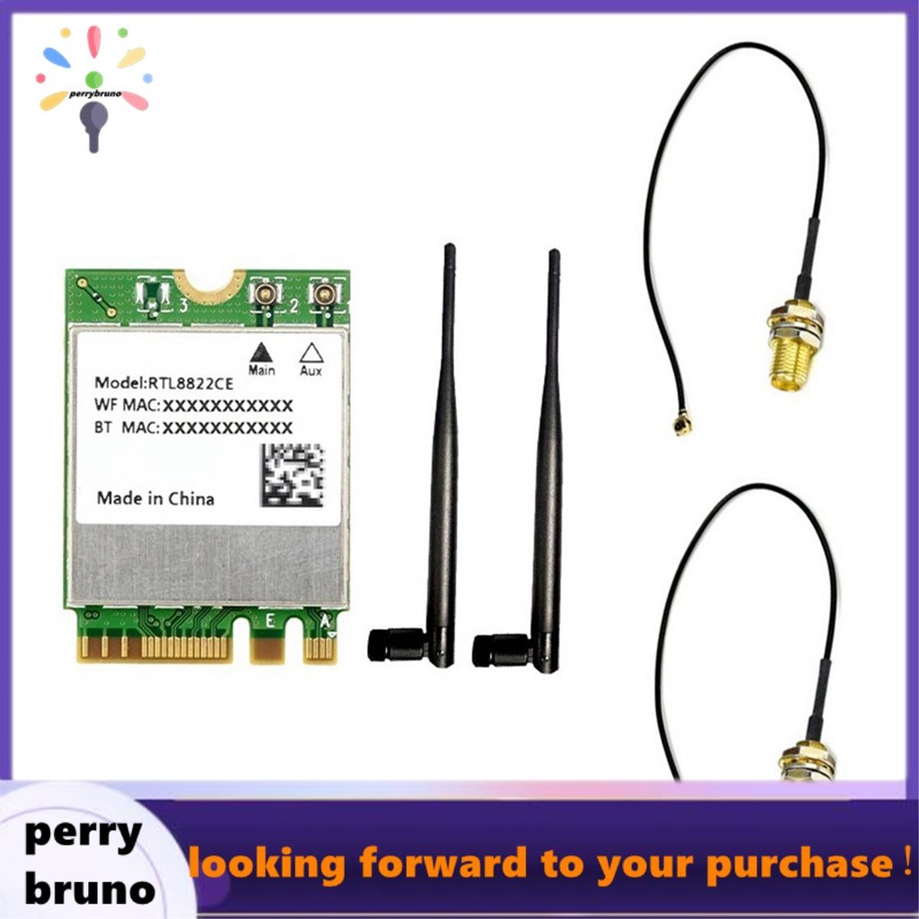 RTL8822CE การ์ดเครือข่ายไร้สาย Dual-Band 2.4G/5G M.2 A/E Key WiFi Card 5.0 แล็ปท็อป Win10/11 Linux