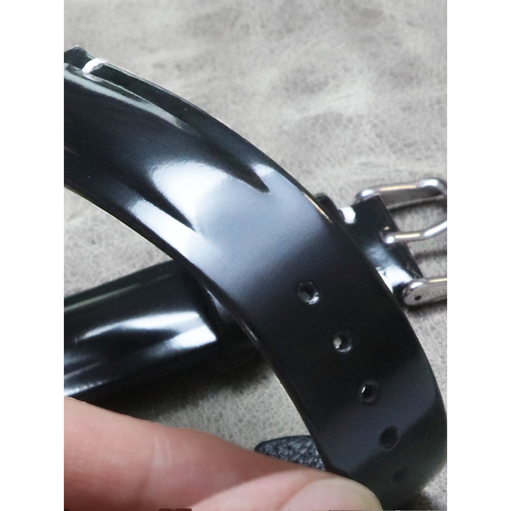 Blue Comparable to Corridor Butt Leather Quick Release Strap 18mm19mm20mm21mm22mm Cowhide Shiny Leat