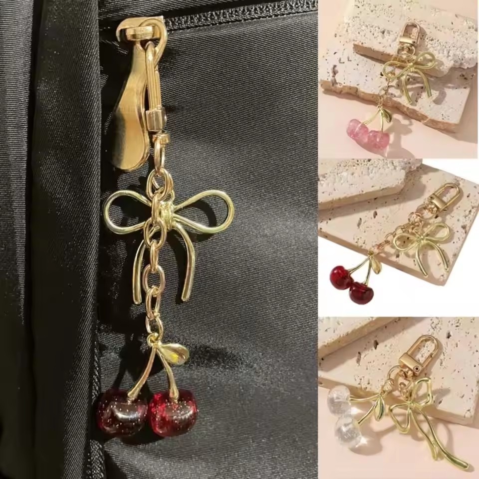 พวงกุญแจเชอร์รี่โลหะผสม/จี้กระเป๋าสตางค์/อุปกรณ์เสริมกระเป๋าเดินทาง/ของขวัญสําหรับเพื่อน - รูปที่ 7