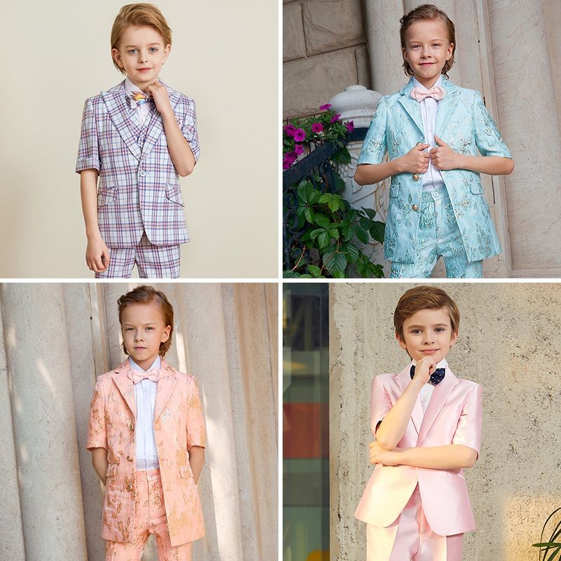 #儿童礼服男童西装套装短袖主持人宴会花童钢琴演出服英伦风儿童礼服男童西装套装短袖主持人宴会花童钢琴演出服英伦风71805