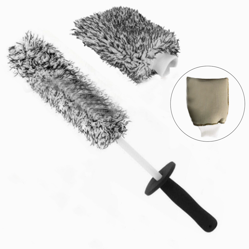 ไมโครไฟเบอร์ ถุงมือล้างรถ ล้อแม็กซ์ ทำความสะอาด อเนกประสงค์ ไม้ล้างรถ ผ้าแปรง ถุงมือ - รูปที่ 4