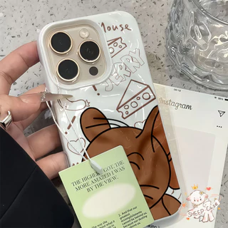 ✨ นี่ยม! ✨ เคสเหมือนอุกกาบาต เคสคู่ ภาพการ์ตูน น่ารัก หนู สําหรับIPhone16 15 14 13 12 11 7 8 plus Pro Promax X XR XS