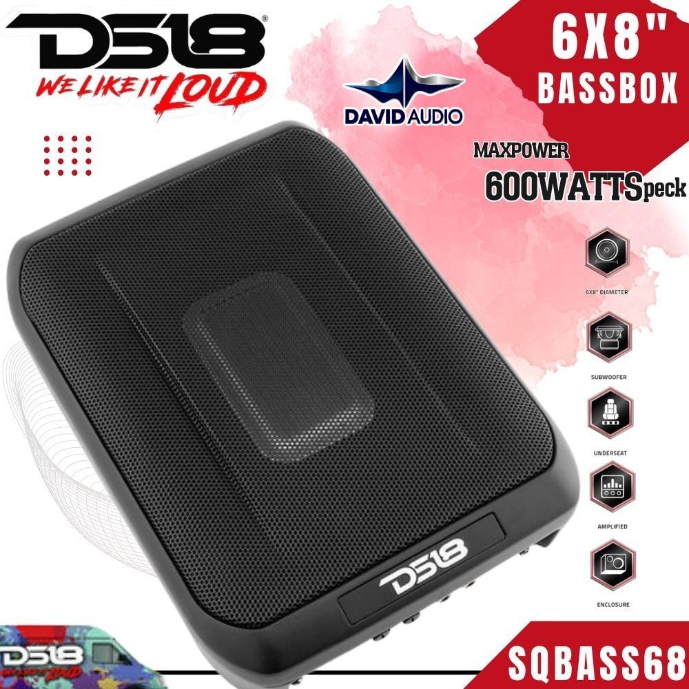ลำโพงซับเบสรถยนต์ DS18 6x8 นิ้ว SQBASS68 600W เบสแน่น เสียงดี ขนาดพอดีไม่เกะกะ