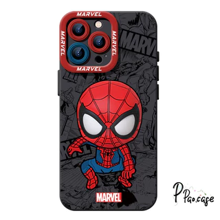 เคสไอโฟน11 สำหรับ IPhone 13 11 16 12 15 14 Pro Max XR XS X 16 15 7 8 Plus เคส Spider-Man ลาย Doodle สุดเท่จาก Marvel