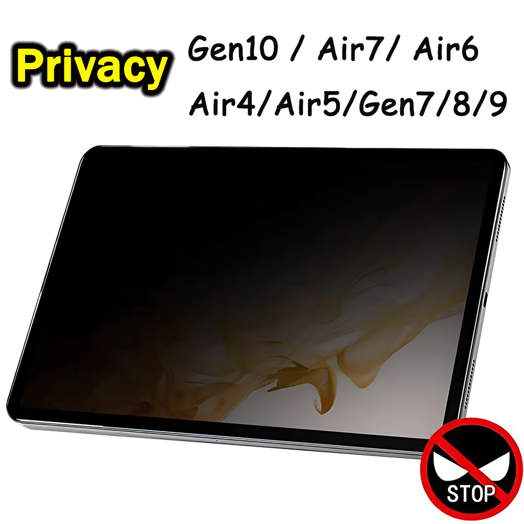 ฟิล์มกระจก นิรภัย เต็มจอ สำหรับ ไอแพด Air4/5/7 10.9 Gen5/6 Air7 9.7 Gen7/8/9/10/11 10.2 mini 6/7 Pro 10.5 ฟิล์มกันมอง
