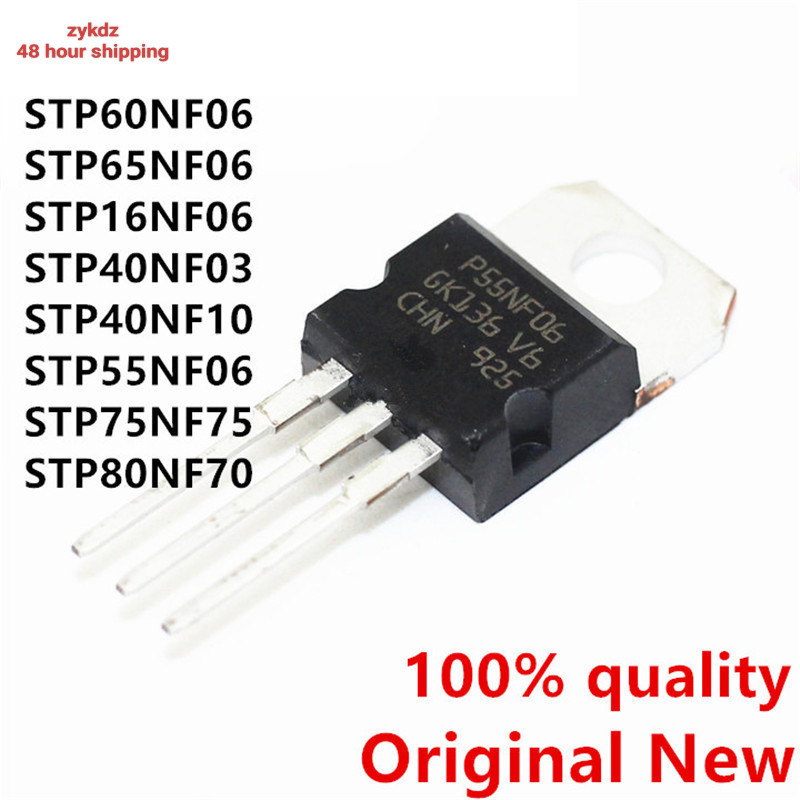 สินค้าใหม่10PCS STP60NF06 P60NF06 TO-220 STP60NF06L P65NF06 STP16NF06 TNP40NF03L STP40NF10L STP55NF0