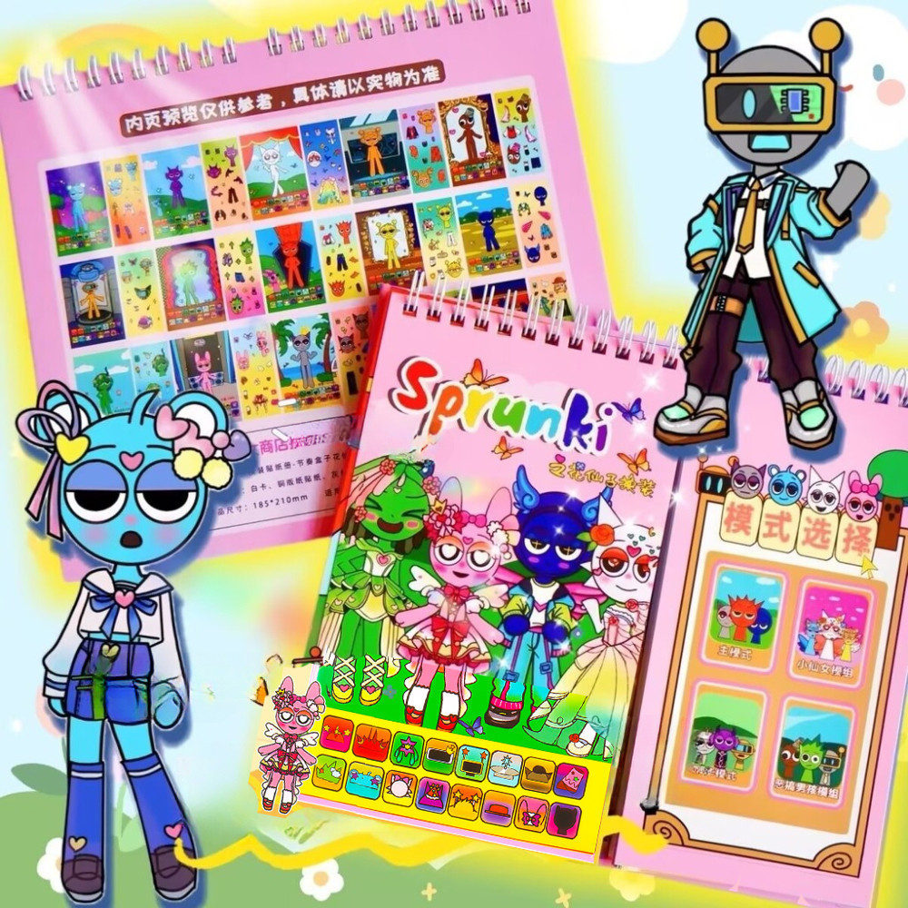 1 ชิ้นอิตาเลี่ยน Brainrot/Sanrio/Sprunki Series Coil เปลี่ยนสติกเกอร์เด็กทําด้วยมือ DIY แต่งหน้า Dressing สติกเกอร์