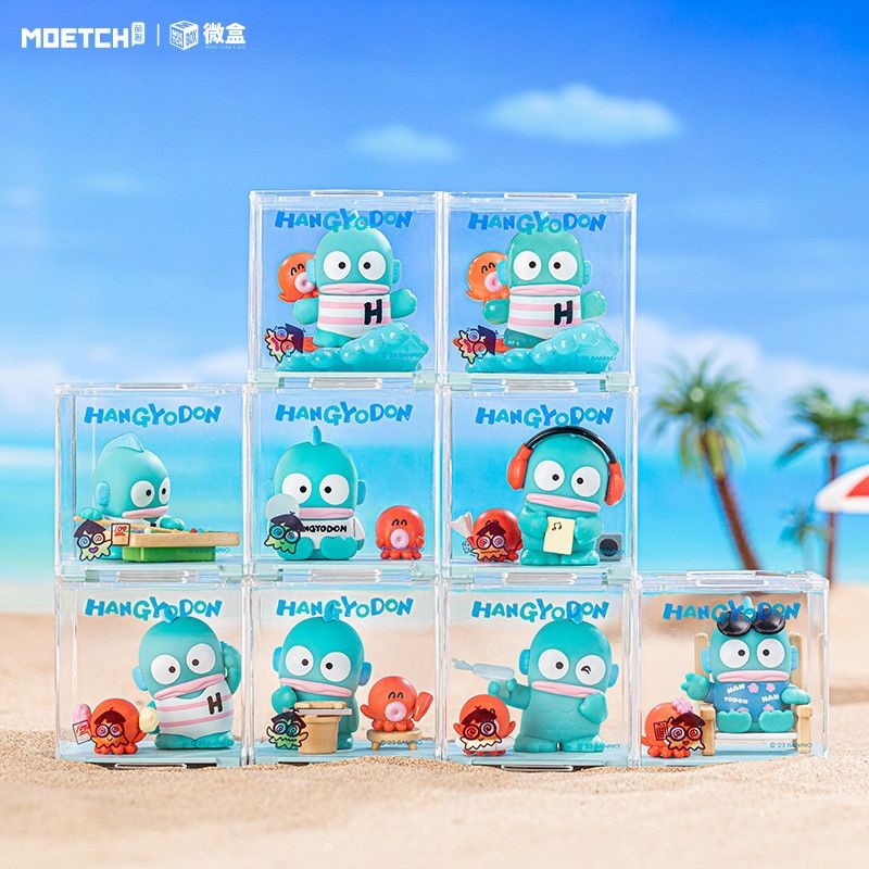 Sanrio HAND-made ตุ๊กตาตุ๊กตา Sanrio น่าเกลียดปลา Hanton Mystery กล่องกังวลชีวิต Micro กล่อง Orc Mystery กล่องตกแต่งตุ๊กตา HAND-made ของขวัญวันเกิด