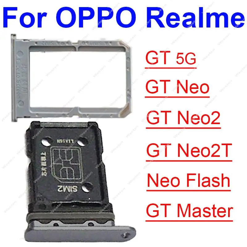 ถาดซิมการ์ดสําหรับ realme GT neo flash GT neo2 2T GT master Explorer 5g นาโนซิมการ์ดอะแดปเตอร์ผู้ถือบัตรอะไหล่