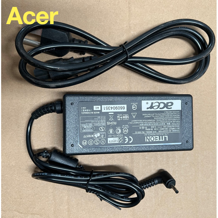 NEWALITECH Acer 19V3.42A (65W) หัว3.0x1.1mm. (พร้อมสายไฟac) Swift 3 อะแดปเตอร์โน๊ตบุ๊คเอเซอร์ Notebook Adapter