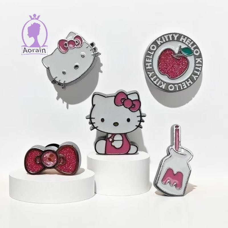ชุดตกแต่งรองเท้าซานโตรีโอ Hello Kitty สำหรับ DIY และเป็นของขวัญ