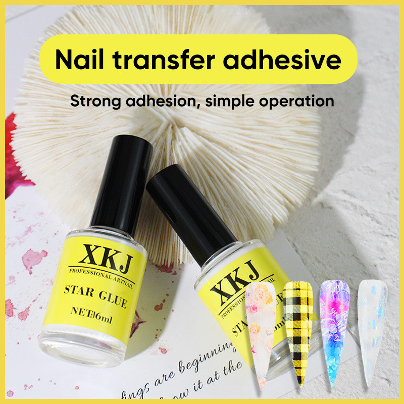 กาวติดเล็บปลอมเล็บเครื่องมือแต่งเล็บความจุขนาดใหญ่ 16ML Starry Sky Transfer กาว