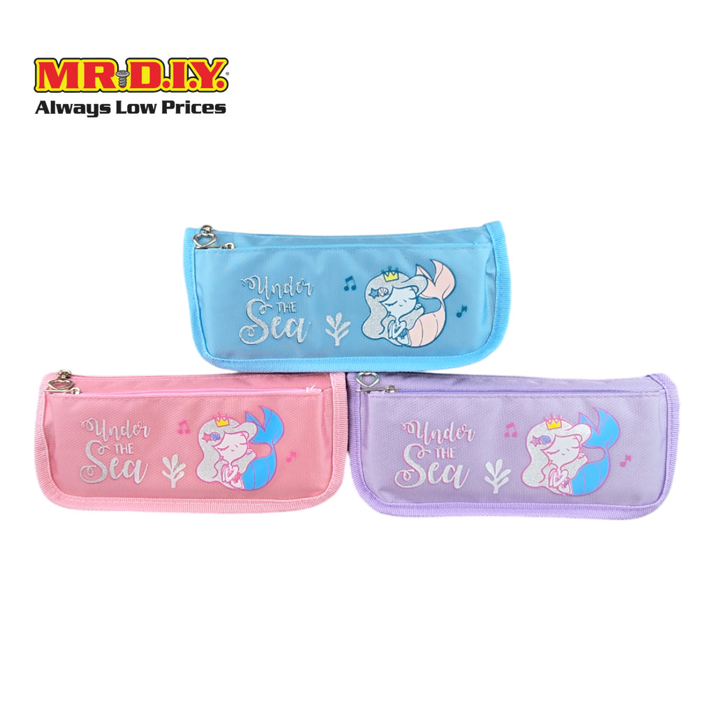 MR.D.I.Y. กล่องดินสอ 2 ซิป ลายนางเงือก Under the sea ขนาด 21 X 6.5 X 9 ซม.