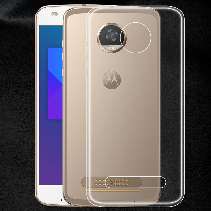 สําหรับ Motorola Moto Z2 Play Soft TPU เคสโทรศัพท์สําหรับ MOTO Z2play ฝาครอบโปร่งใสซิลิโคนใสป้องกันก