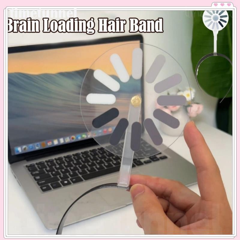 สมองตลก LOADING ที่คาดผมคลิปหมุนได้สแตนด์บาย Hairpin Originality Acting วงกลม Headwear