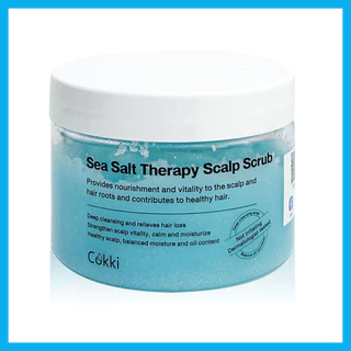 cokki Sea Salt Therapy Scalp Hair Scrub 300ml สครับหนังศีรษะที่ดูแลความสะอาดอย่างล้ำลึก.