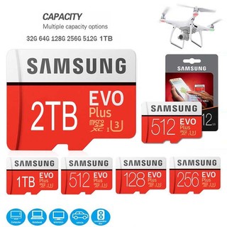 ความเร็วสูง EVO Plus SD การ์ด 2tb 1tb 128gb 64gb 512gb 256gb Micro SD Pro แฟลชการ์ดหน่วยความจํา SD หน่วยความจํา U3 V30 A2 Microsd TF การ์ดโทรศัพท์สําหรับโทรศัพท์มือถือคอมพิวเตอร์กล้องวงจรปิดกล้อง