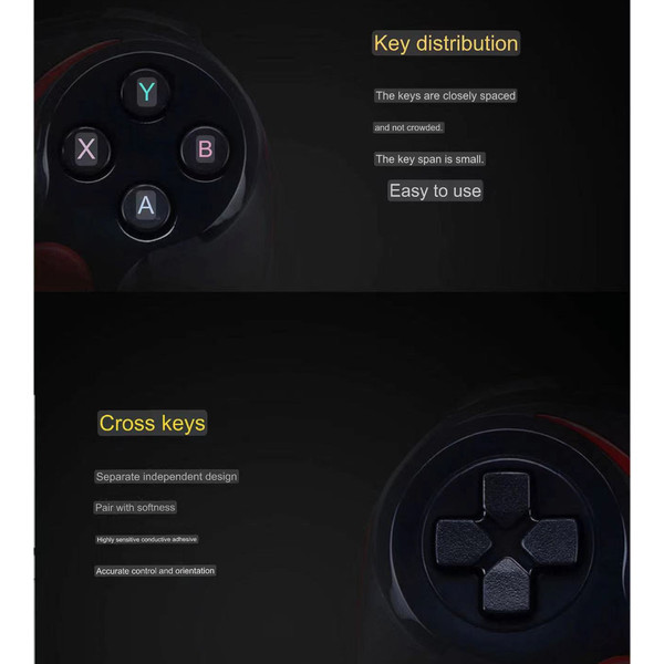 X3 เกมแพดไร้สายพร้อมอะแดปเตอร์ OTG จอยสติ๊กตามหลักสรีรศาสตร์สําหรับ Android/สมาร์ทโฟน/PC/TV Gaming