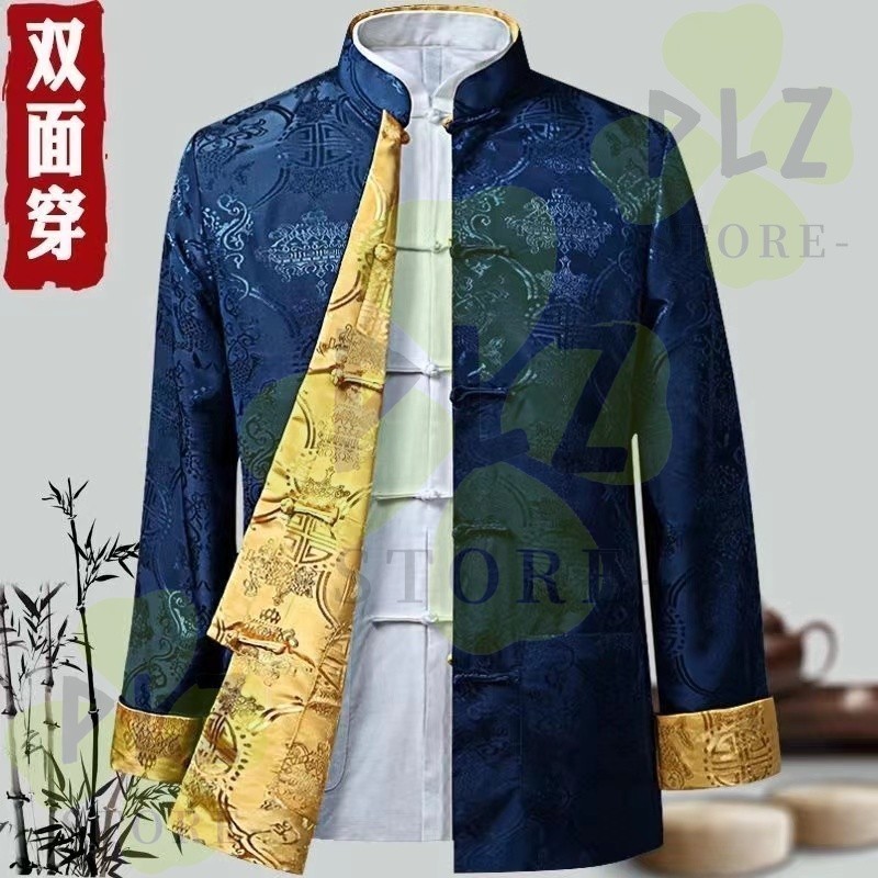 T Tang ชุดผู้ชายแขนยาว Han ชุด/Tang Top/Tang Plus ขนาด/Tang Boy สไตล์เสื้อสูทผู้ชาย/เสื้อผ้าเสื้อผ้า