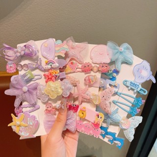 ชุดกิ๊บติดผม 12 ชิ้น สำหรับเด็กผู้หญิง พร้อมลายตาข่ายและเลื่…