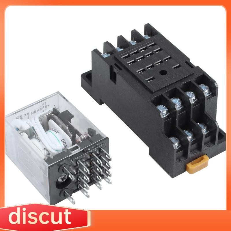 [Concessional L]DC 24V คอยล์โวลต์ 4PDT 14 Pin Terminal รีเลย์แม่เหล็กไฟฟ้า HH54P