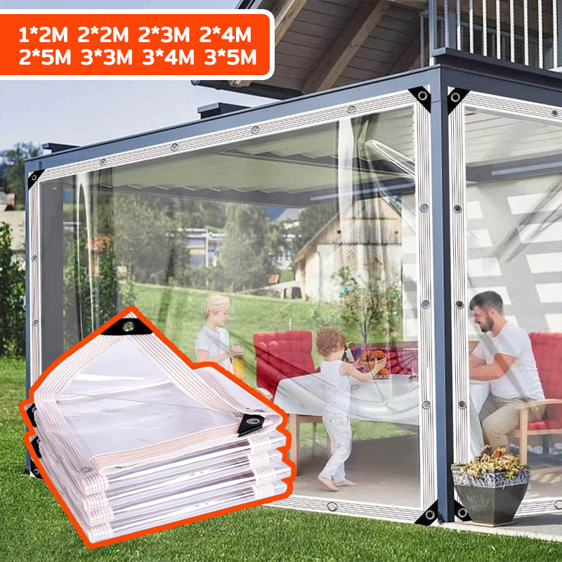 ผ้าใบใส 2X3 ผ้าใบใสกันฝน เกรด AAAวัสดุใหม กันกระแทกใช้ได้นานกว่า 20 ป ผ้าใบใส ผ้าใบกันแดดฝน