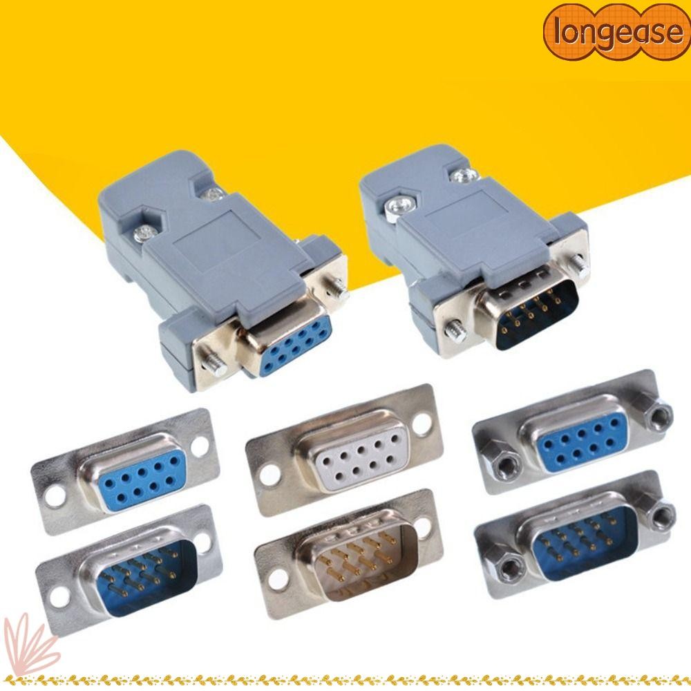 LONGE 9 พินแจ็คซ็อกเก็ต, 485 COM พอร์ตเปลือกพลาสติก DB9 D-sub Connectors ปลั๊ก, COM ปลั๊กตัวเชื่อมต่อป้องกัน RS232 Serial ที่ถอดออกได้หญิงชายพอร์ตซ็อกเก็ตสายไฟ