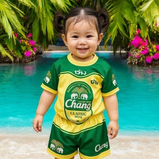 ชุดกีฬาเด็กลายช้าง B.Chang เท่สดใส ใส่สบาย