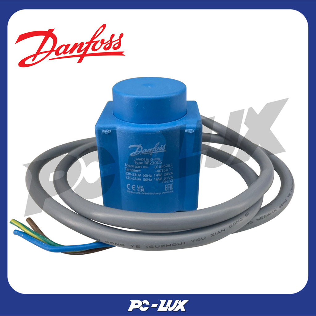 DANFOSS คอยล์โซลินอยด์ อุปกรณ์ควบคุมการเปิด-ปิดวาล์ว รุ่น 018F6282